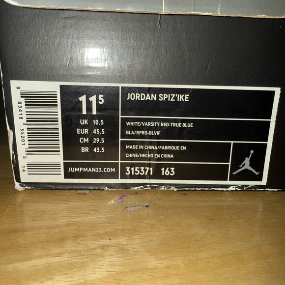 AIR Jordan Spizike True Blue Size 11.5 OG BOX main image 6